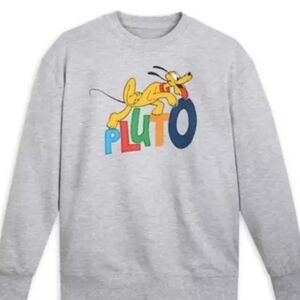 Disney Parks Pluto Sweatshirt Size Medium Unisex Crewneck 90's Vintage Style